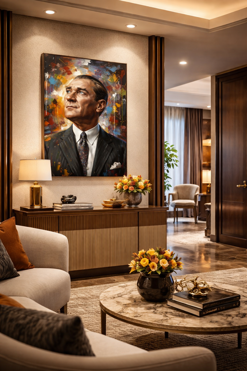 Modern Miras Atatürk Cam Tablo