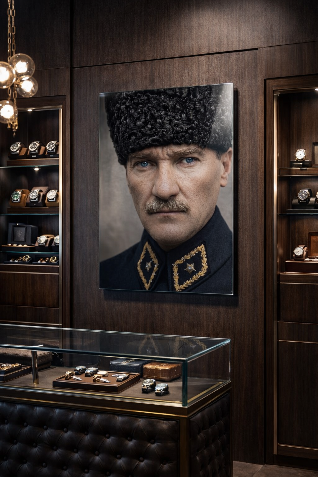Mavi Bakış Atatürk Cam Tablo