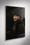 Kararlı Duruş Atatürk Cam Tablo