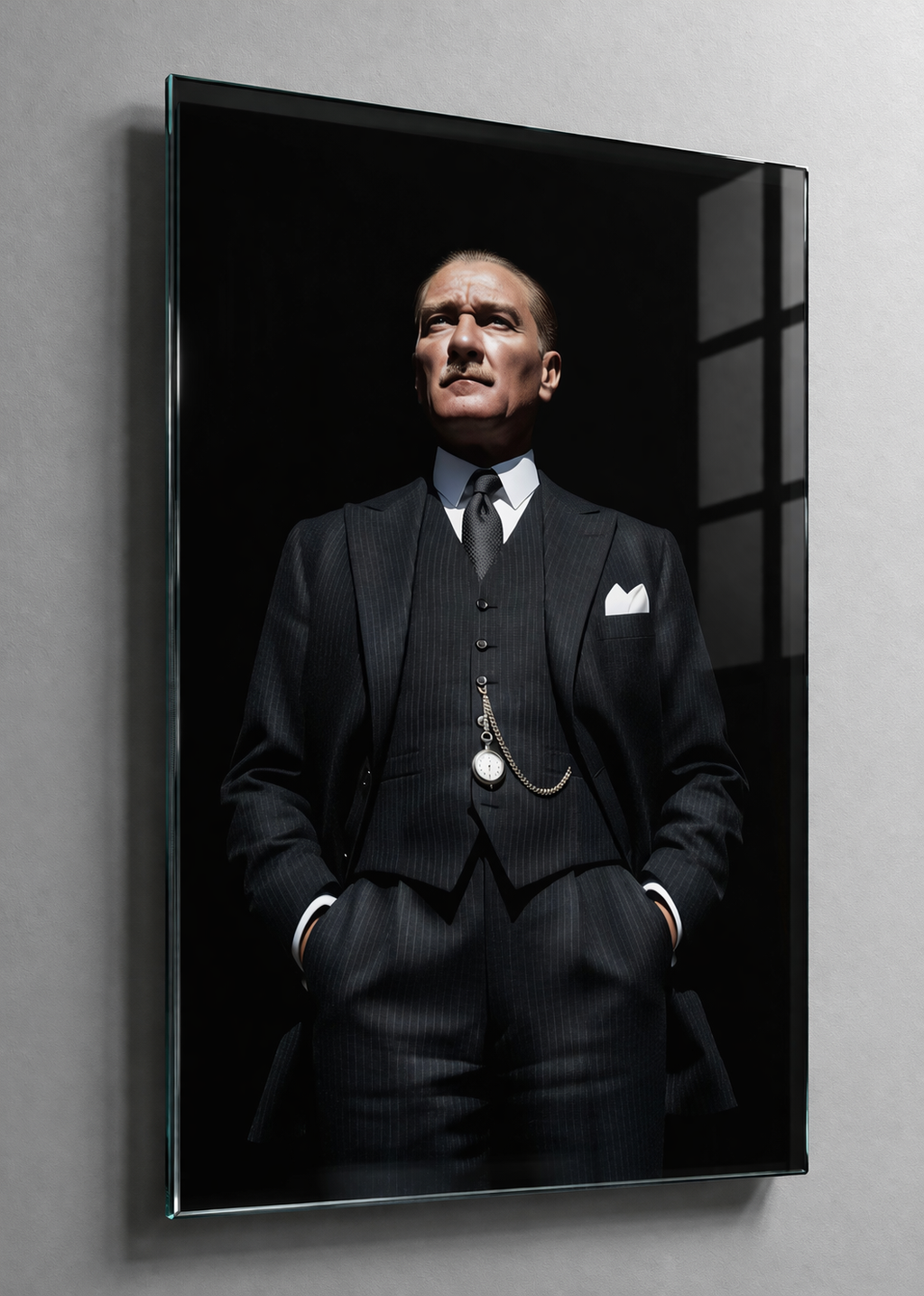 Karanlıkta Kararlılık Atatürk Cam Tablo