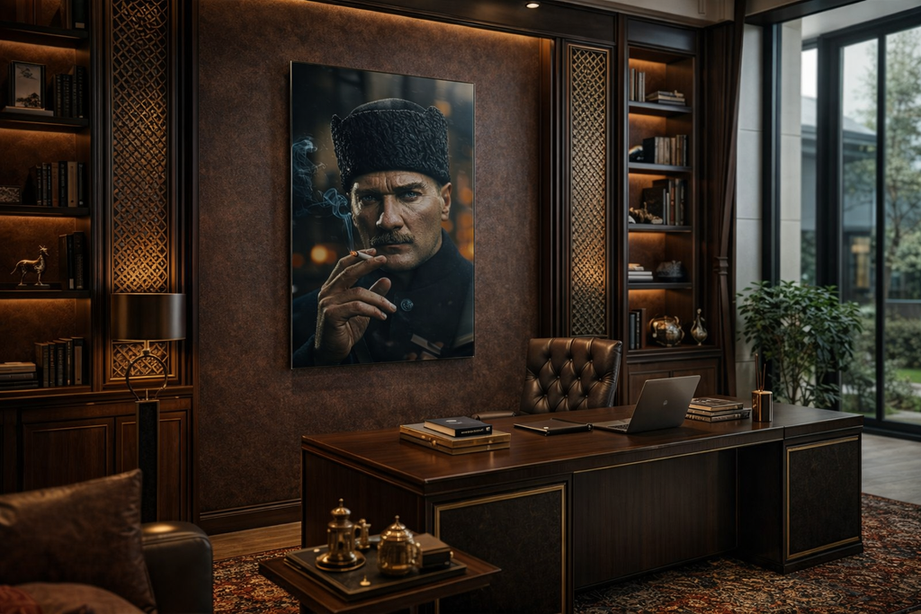 Gölge ve Karar Atatürk Cam Tablo