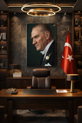 Asil Sessizlik Atatürk Cam Tablo