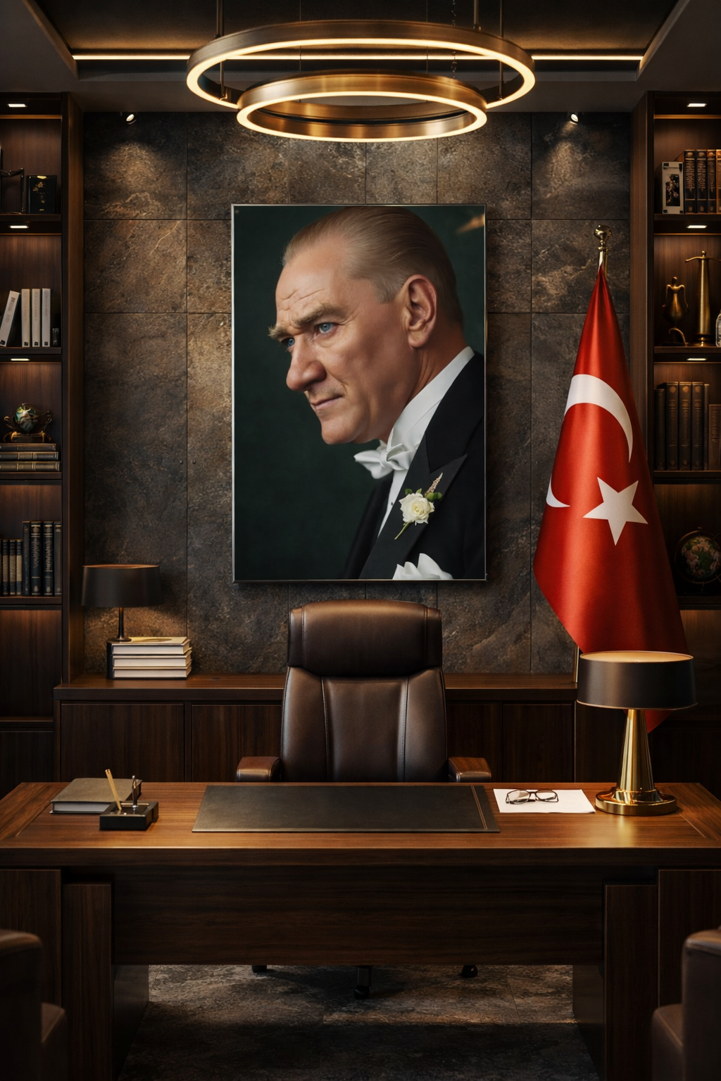 Asil Sessizlik Atatürk Cam Tablo