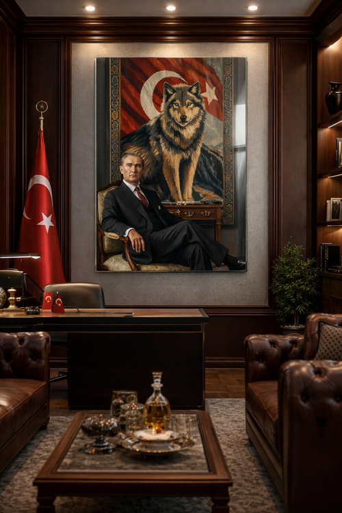 Bozkurt ve Atatürk Cam Tablo