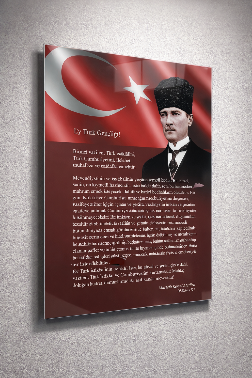 Cumhuriyet Duvarı Cam Tablo