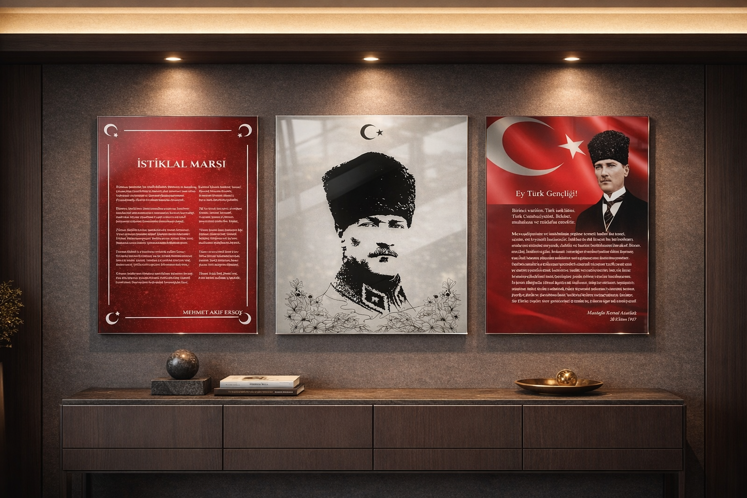 Cumhuriyet Duvarı Cam Tablo