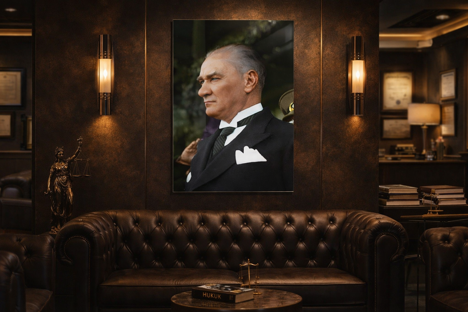 Net Duruş Atatürk Cam Tablo
