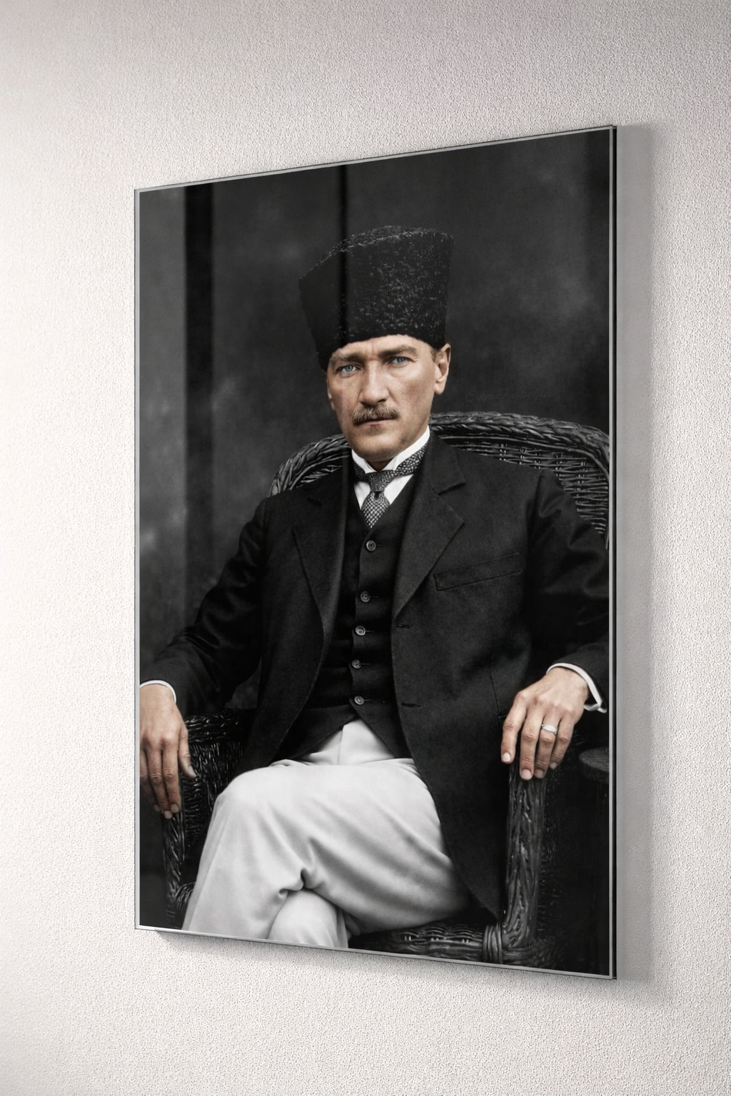 Klasik Asalet Atatürk Cam Tablo