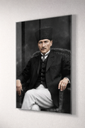 Klasik Asalet Atatürk Cam Tablo