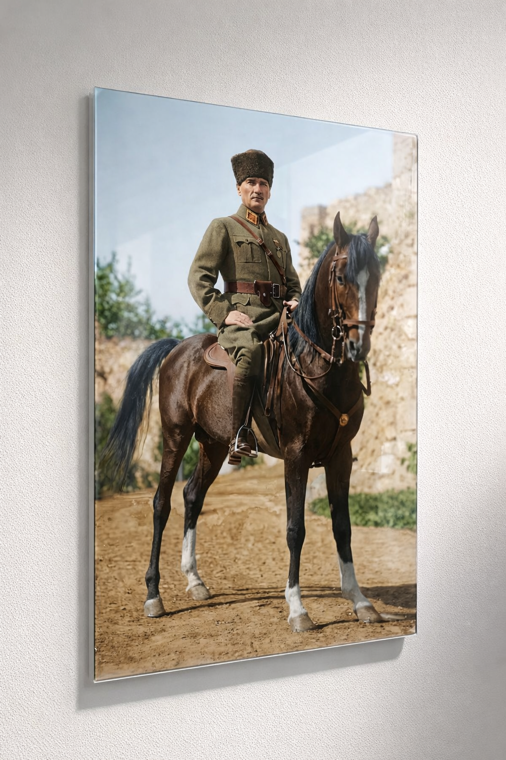 Güçlü Siluet Atatürk Cam Tablo