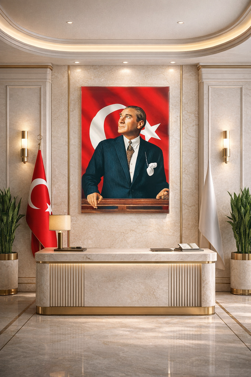 Cumhuriyet Bakışı Cam Tablo