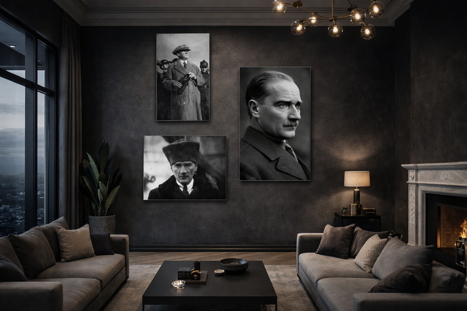 Atatürk Köşesi Triple Cam Tablo