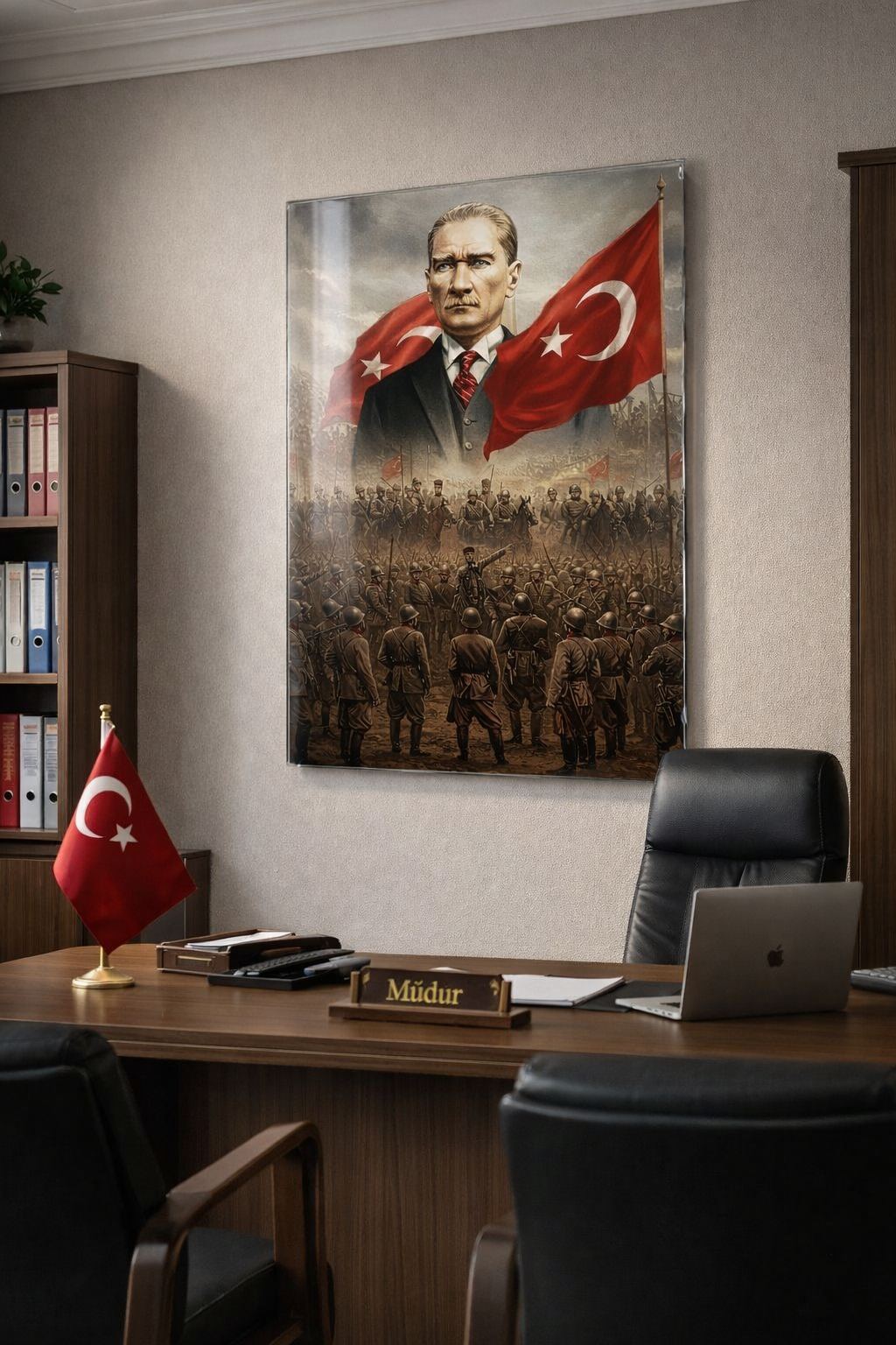 İstiklal Sancağı Cam Tablo