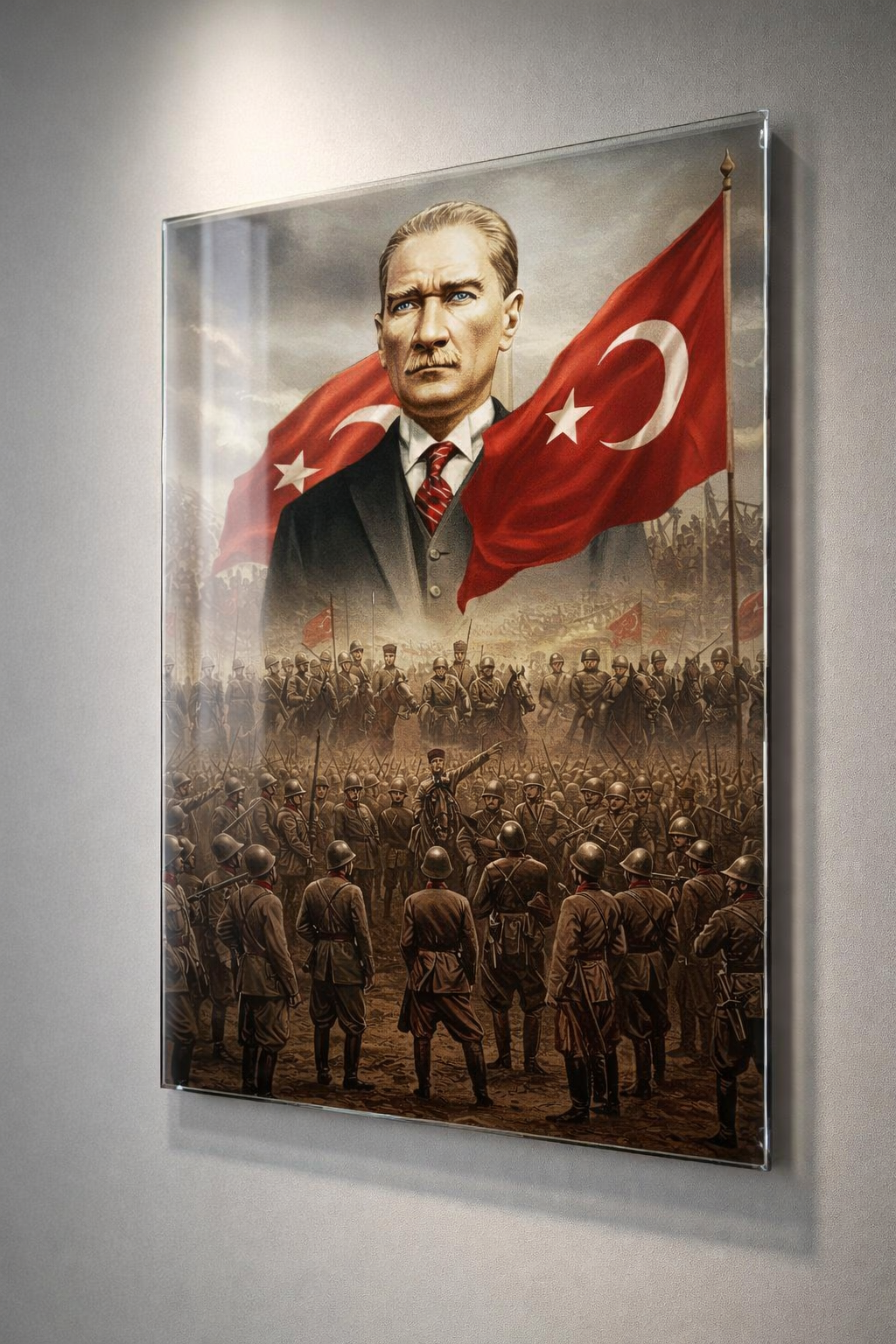 İstiklal Sancağı Cam Tablo