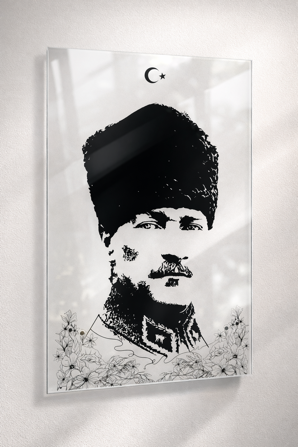 Sessiz Asalet Atatürk Cam Tablo