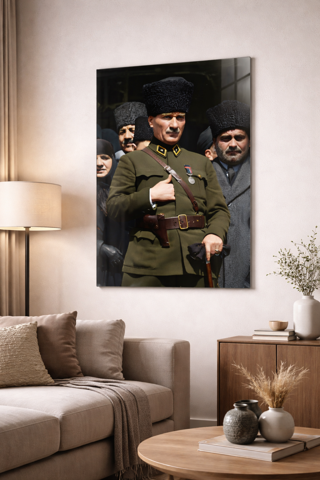 Askeri Atatürk Cam Tablo