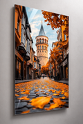 Galata’da Sonbahar Yolu Cam Tablo