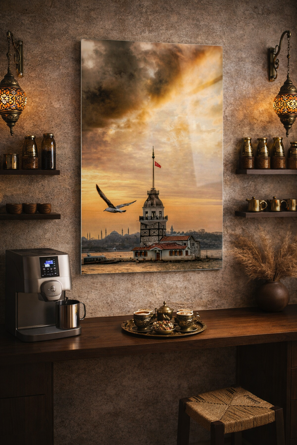Kız Kulesi’nde Huzur Cam Tablo