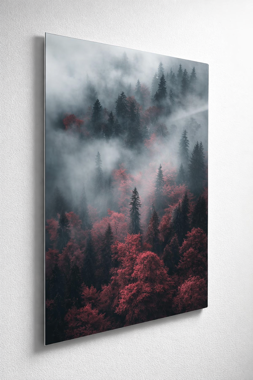 Kızıl Sessizlik Cam Tablo