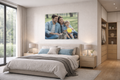 Kişiye Özel Minimal Aile Portresi Cam Tablo