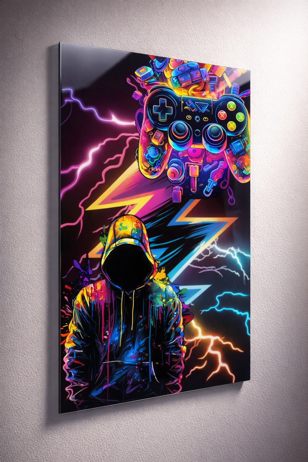 Neon Kontrol Enerjisi Cam Tablo