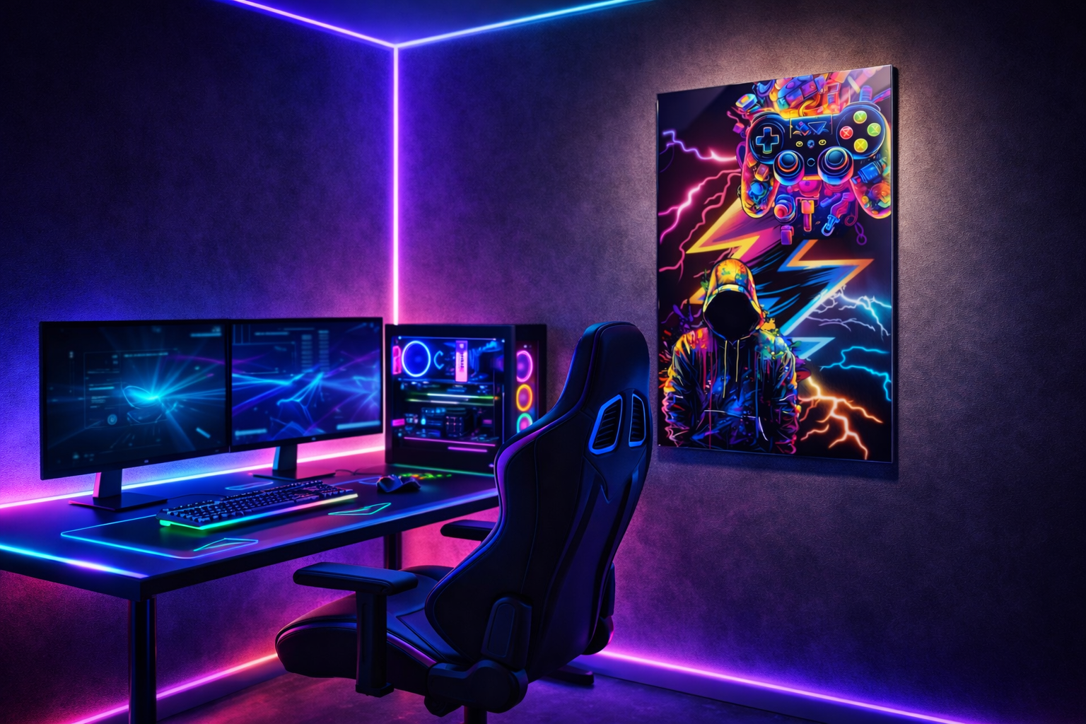 Neon Kontrol Enerjisi Cam Tablo