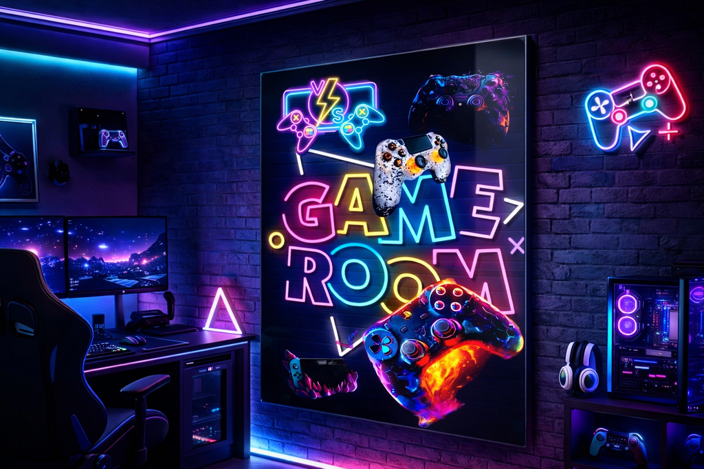 Neon Game Room Cam Tablo