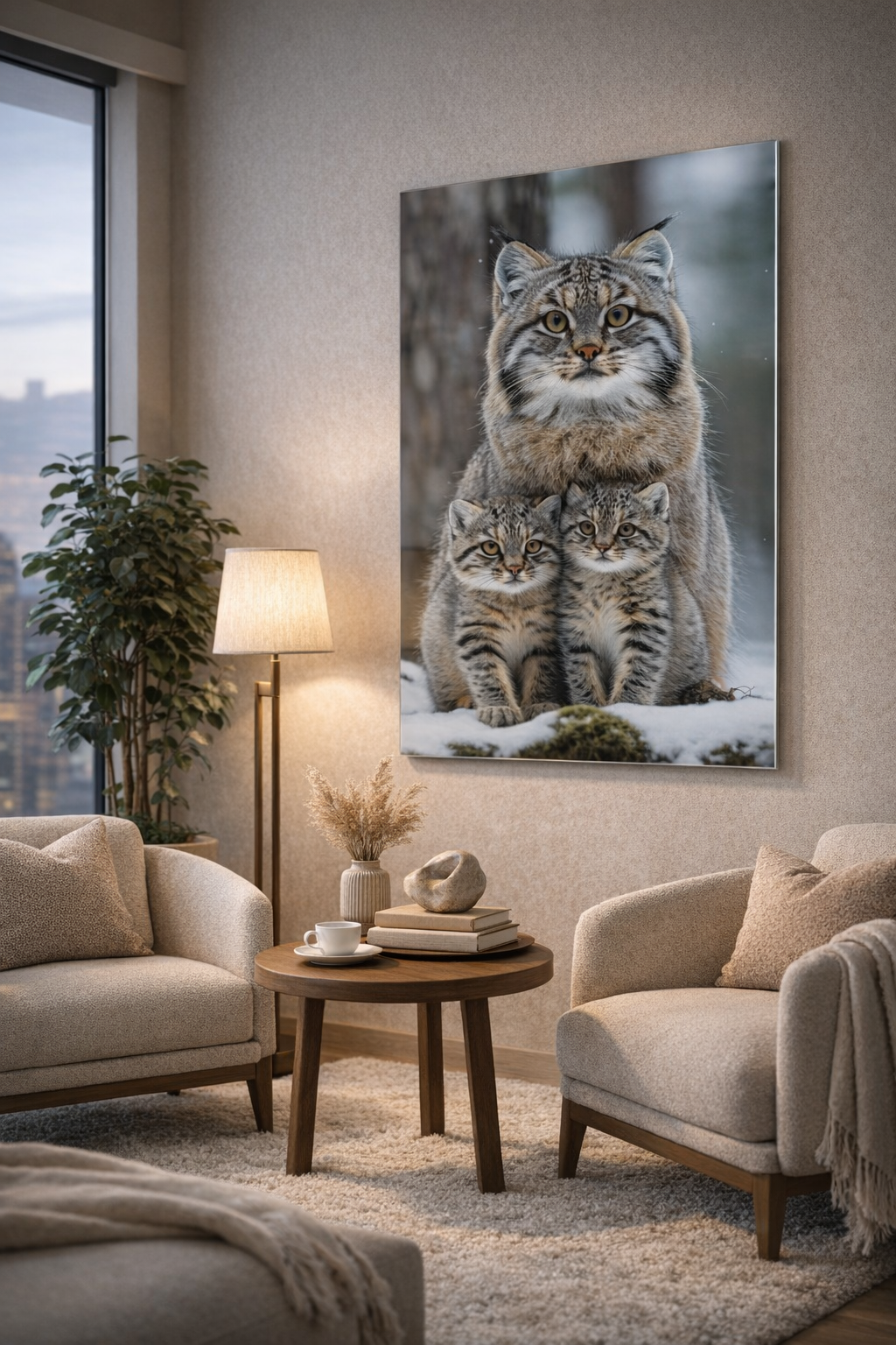 Vahşi Aile Dengesi Cam Tablo