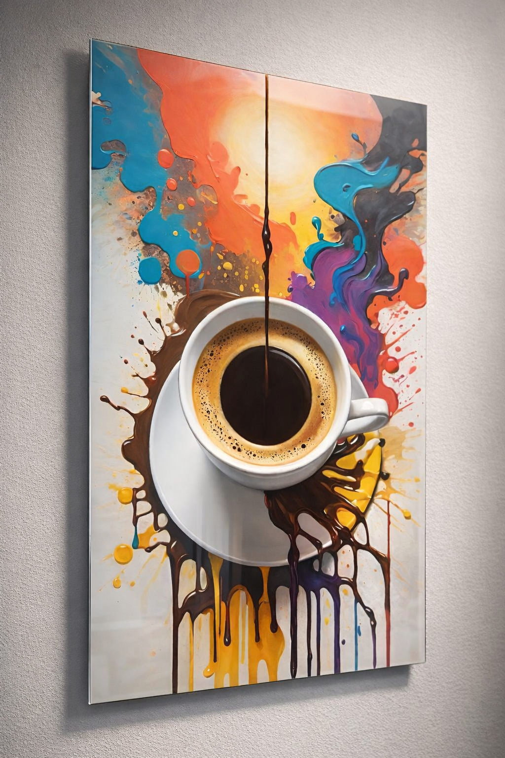 Espresso Akışı Cam Tablo