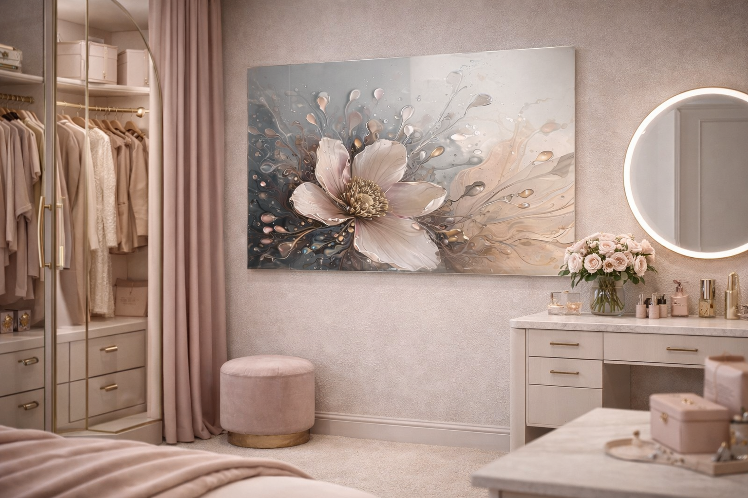 Akışkan Zarafet Cam Tablo