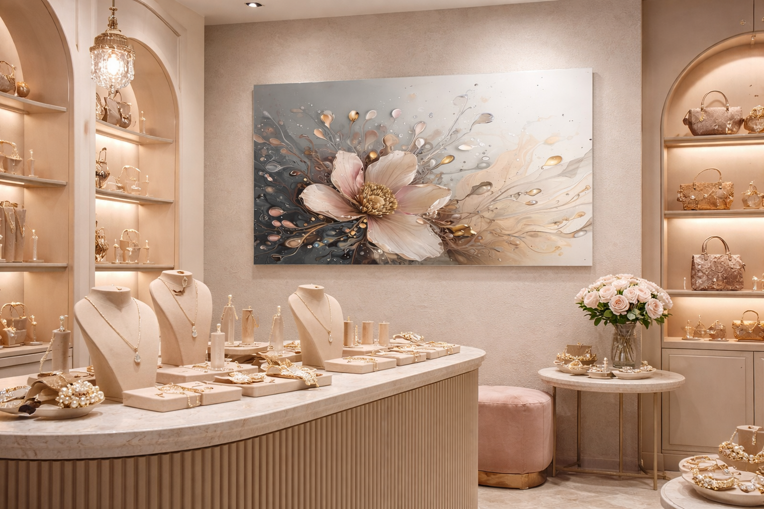 Akışkan Zarafet Cam Tablo