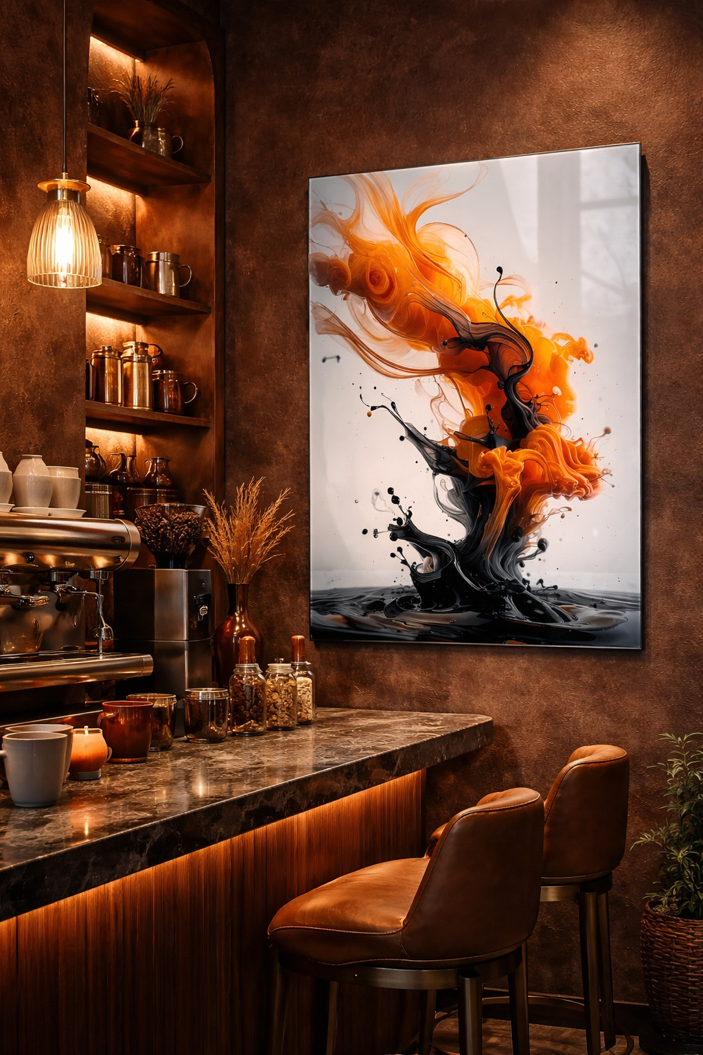 Akışın Gücü Cam Tablo