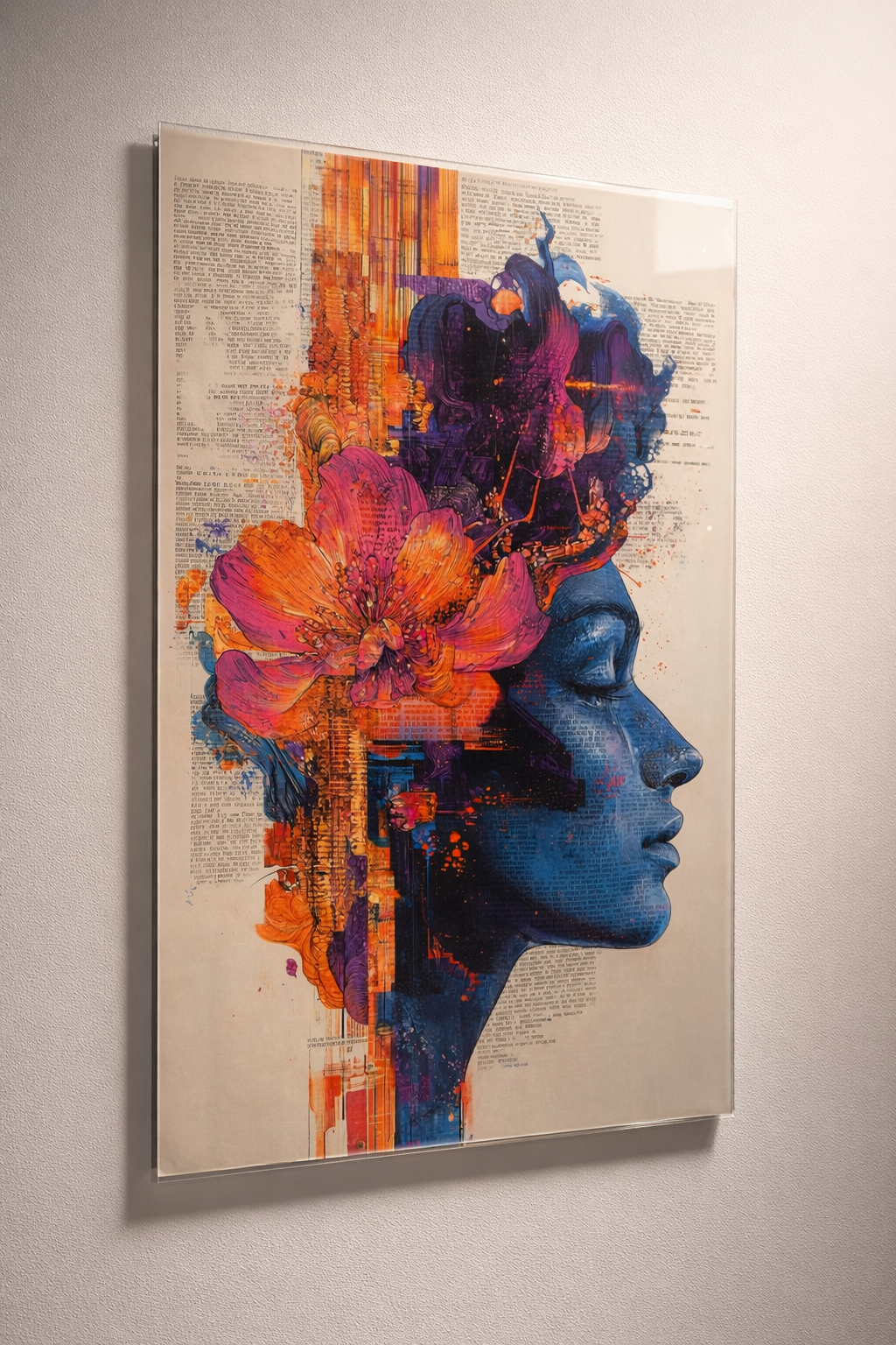 İç Dünyanın Rengi Cam Tablo