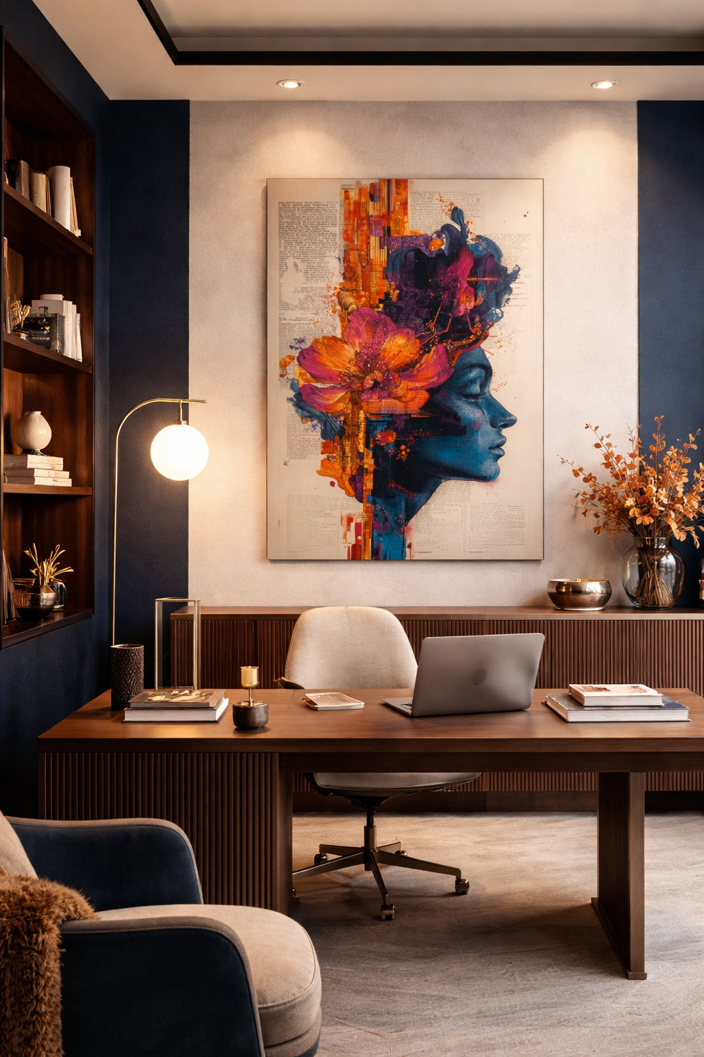 İç Dünyanın Rengi Cam Tablo