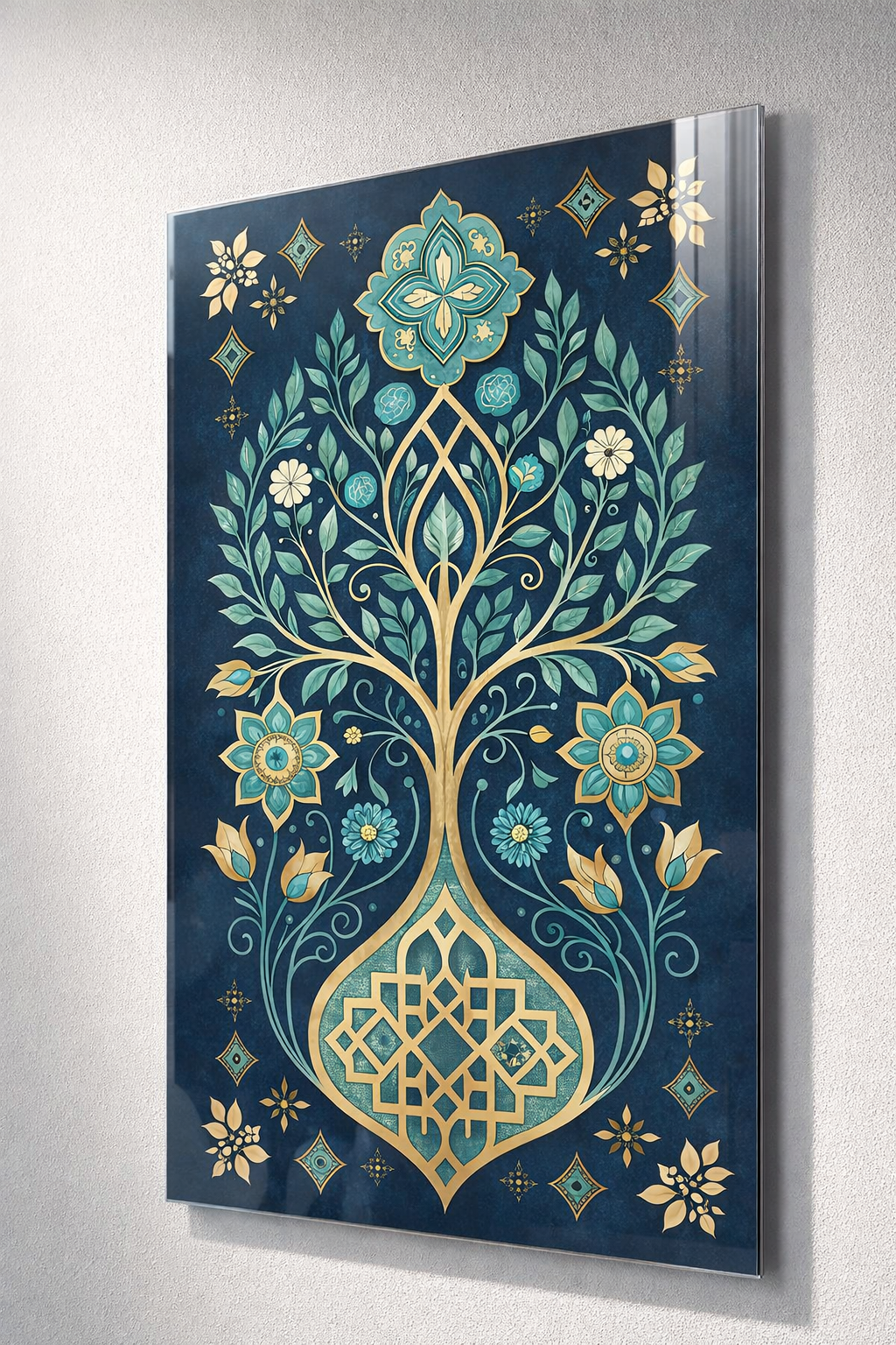 Selçuklu Esintisi Cam Tablo