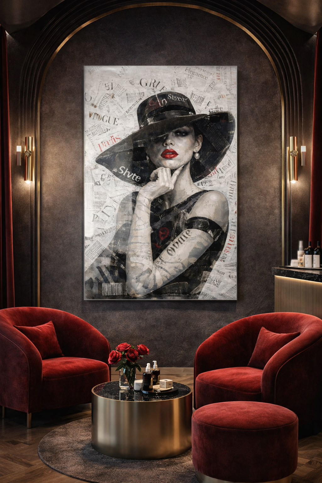 Moda İkonu Cam Tablo