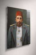 Sultan II. Abdülhamid Han Portre Cam Tablo