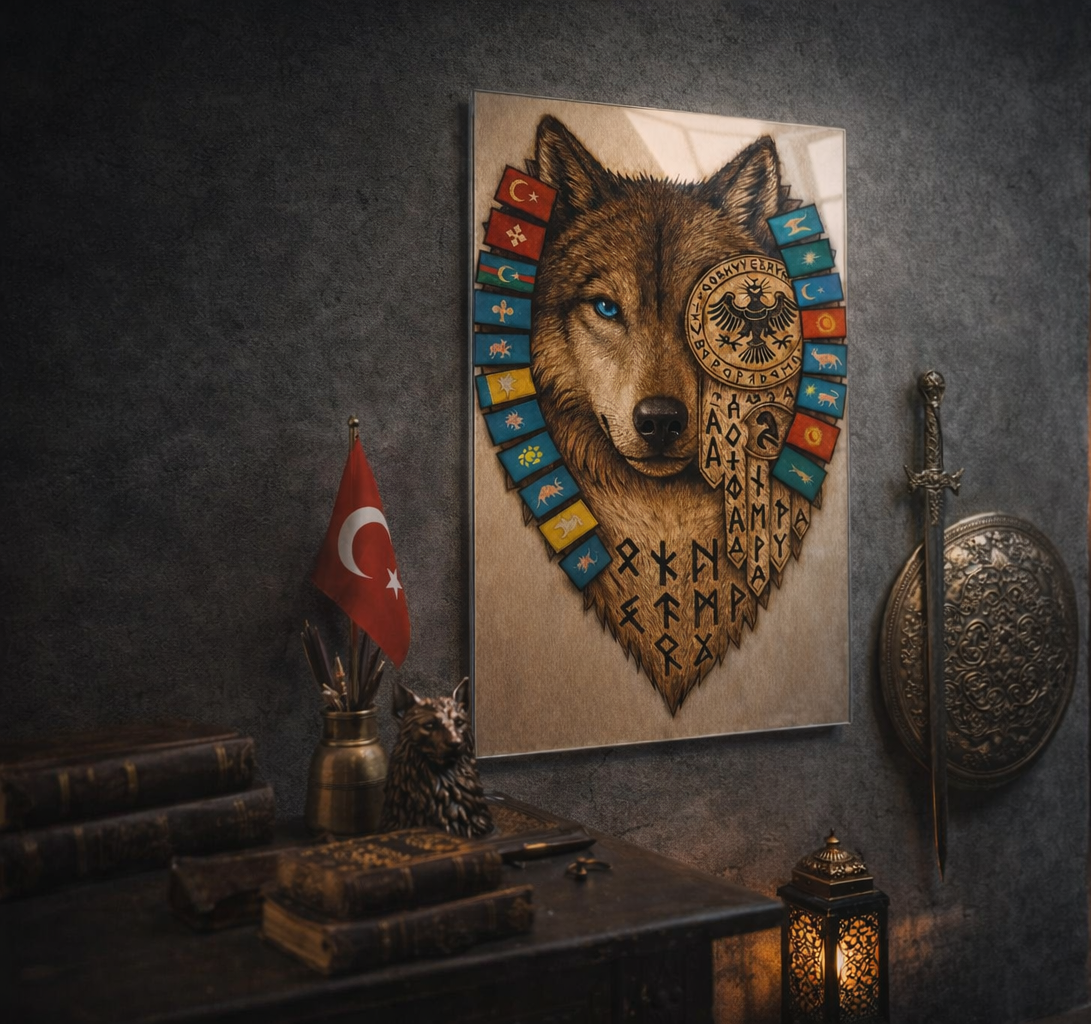 Bozkurt ve Türk Devletleri Cam Tablo