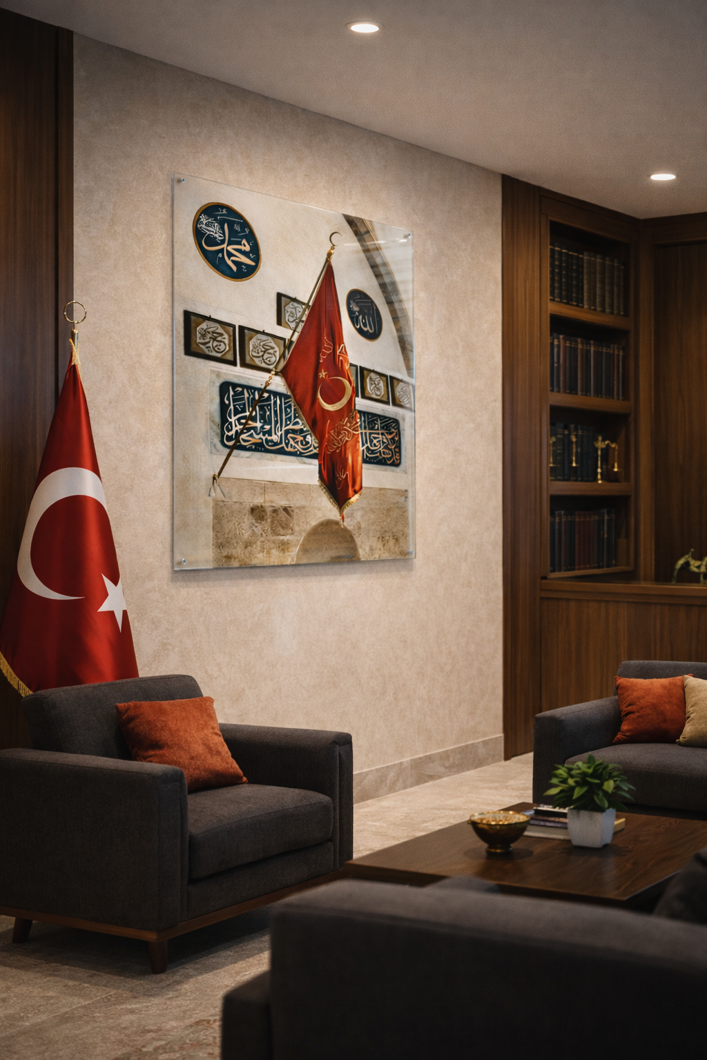 Mukaddes Miras Bayrak Cam Tablo
