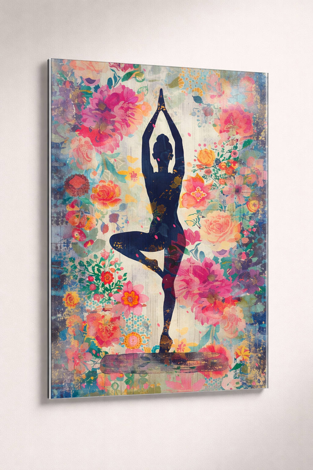 Yoga Bahçesi Cam Tablo